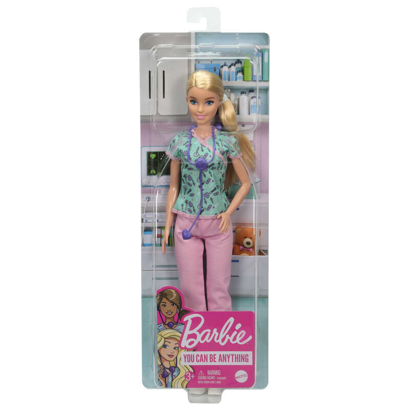 Muñeca Barbie Enfermera con uniforme y estetoscopio