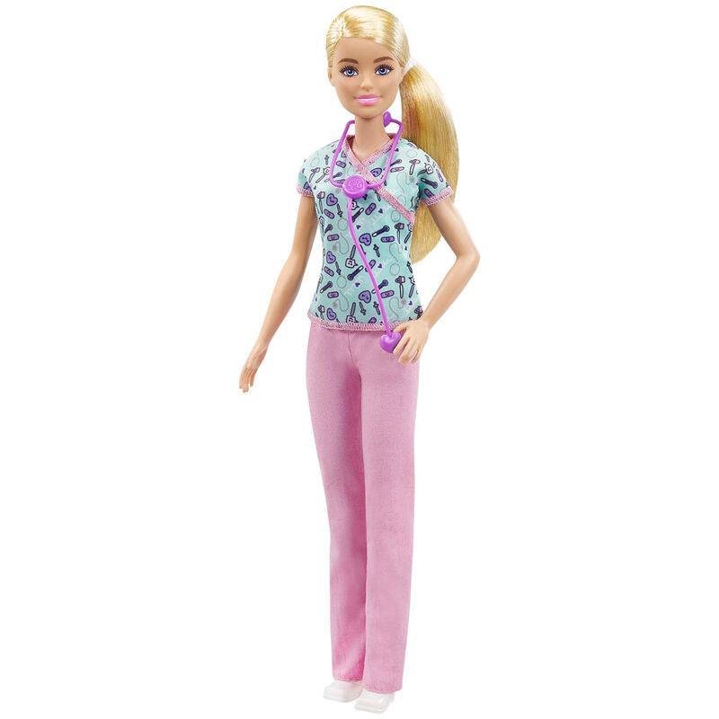 Muñeca Barbie Enfermera con uniforme y estetoscopio - 2