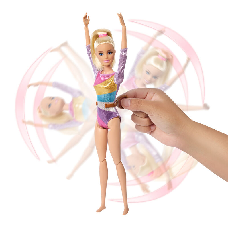 Muñeca Barbie gimnasta con barra de equilibrio y accesorios deportivos - 3
