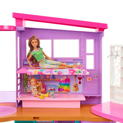 Casa Malibu Barbie de dos pisos con muebles y accesorios - 4