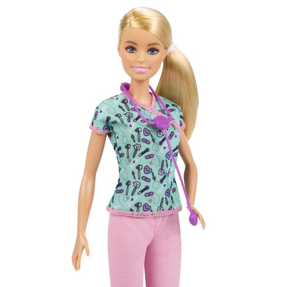 Muñeca Barbie Enfermera con uniforme y estetoscopio - 4