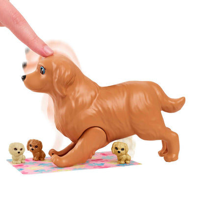 Muñeca Barbie con perrita, tres cachorros y accesorios - 3