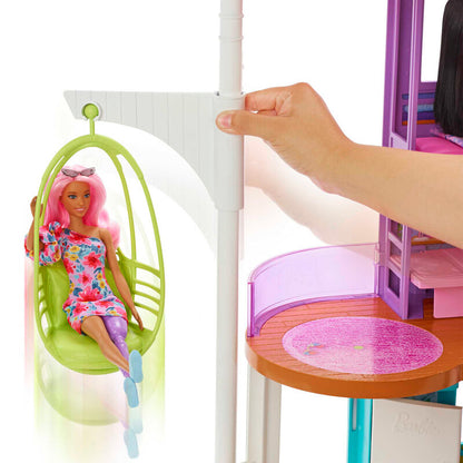 Casa Malibu Barbie de dos pisos con muebles y accesorios - 6