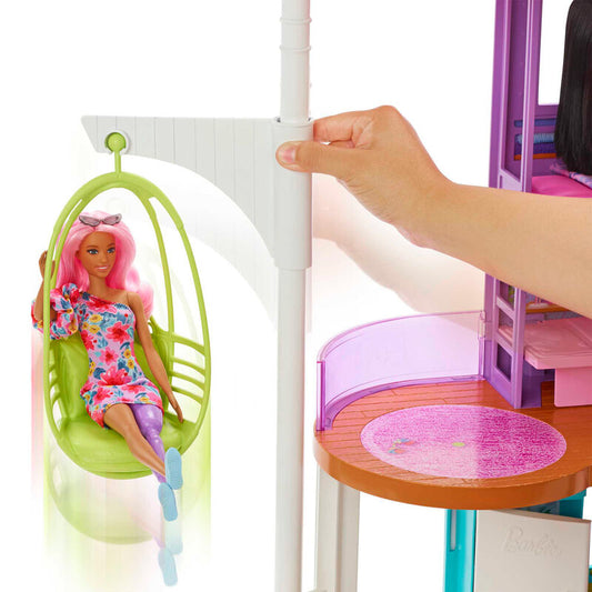 Casa Malibu Barbie de dos pisos con muebles y accesorios - 6