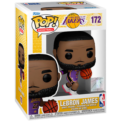 Figura Funko POP! de LeBron James con uniforme de Los Angeles Lakers y balón - 2
