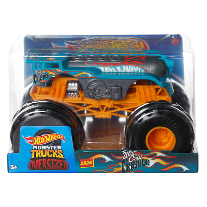 Coche Hot Wheels Monster Trucks a escala 1:24 con ruedas grandes - 4