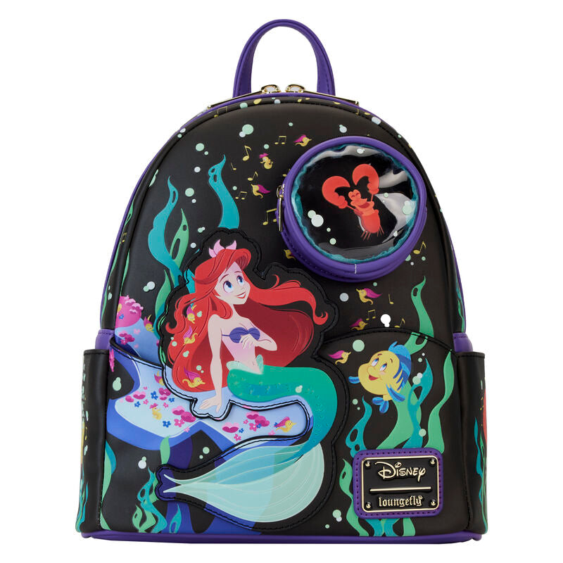 Mochila Loungefly Disney de La Sirenita con Ariel y detalles submarinos