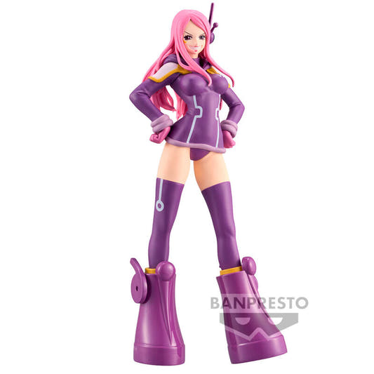 Figura de Jewelry Bonney Egghead de One Piece con atuendo morado