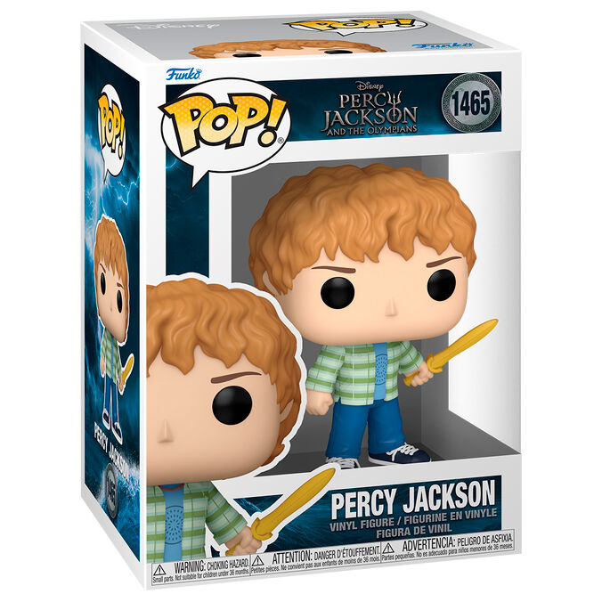 Figura Funko POP! de Percy Jackson con Riptide en caja