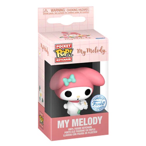 Llavero Funko Pocket POP de My Melody con capucha rosa y lazo verde agua - 2