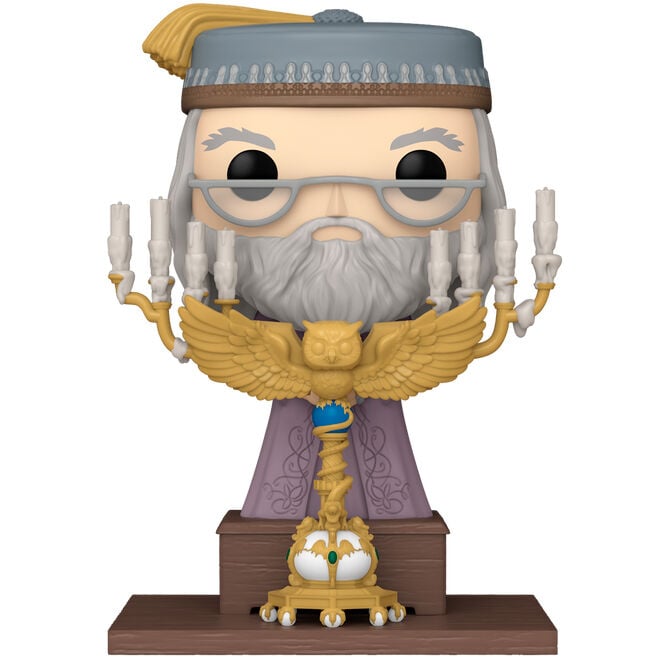 Figura Funko POP Deluxe de Dumbledore con pedestal ornamentado