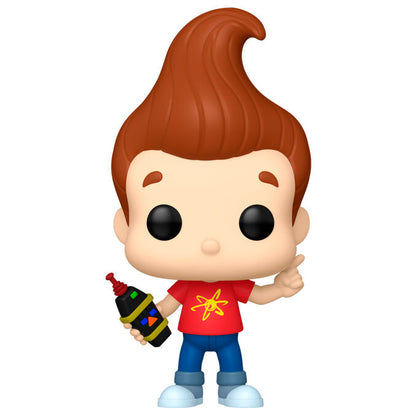 Figura Funko POP! de Jimmy Neutron con dispositivo y camiseta roja