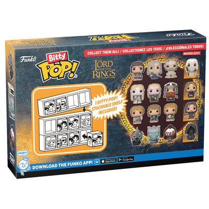 Pack de 4 FUNKO Bitty POP! de El Señor de los Anillos con Frodo, Gandalf, Gollum y figura misteriosa - 3