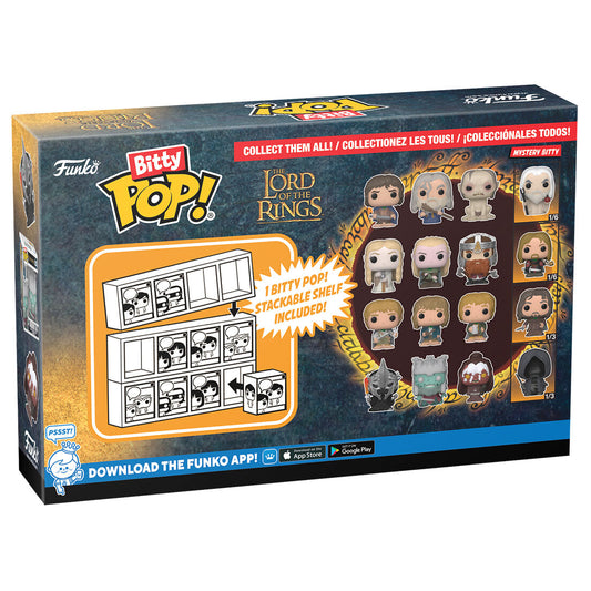 Blister FUNKO Bitty POP! de El Señor de los Anillos con Galadriel, Legolas, Gimli y figura misteriosa - 3