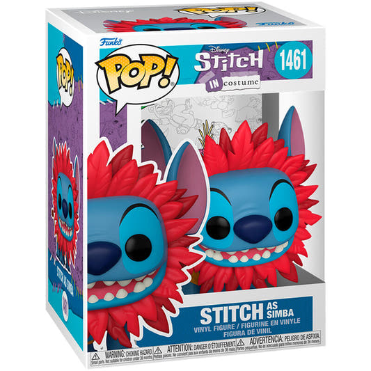 Figura Funko POP! de Stitch caracterizado como Simba con melena roja - 2