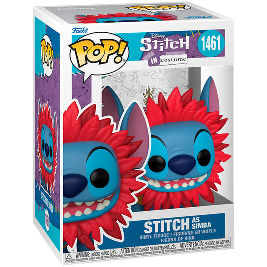Figura Funko POP! de Stitch caracterizado como Simba con melena roja - 2