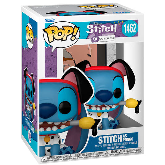 Figura Funko POP! de Stitch como Pongo en caja