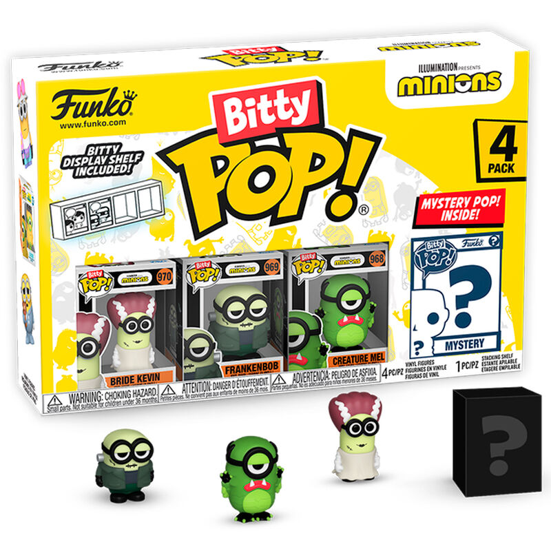 Blíster Funko Bitty Pop! Minions Serie 2 con cuatro figuras mini