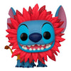 Figura Funko POP! de Stitch caracterizado como Simba con melena roja