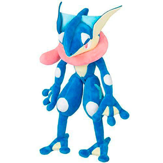 Peluche de Greninja Pokémon azul de 30 cm con banda rosa - 3