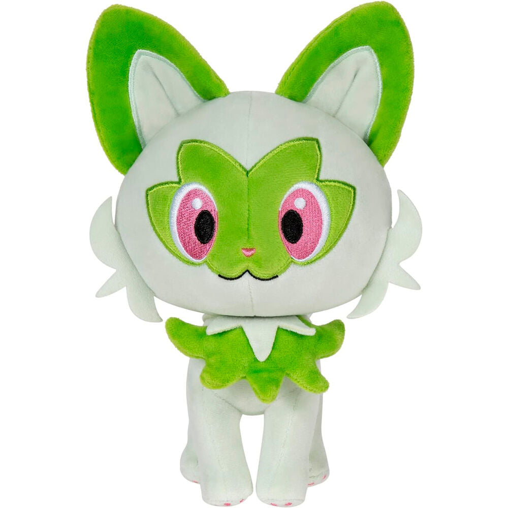 Peluche de Sprigatito de Pokémon en verde y blanco - 3