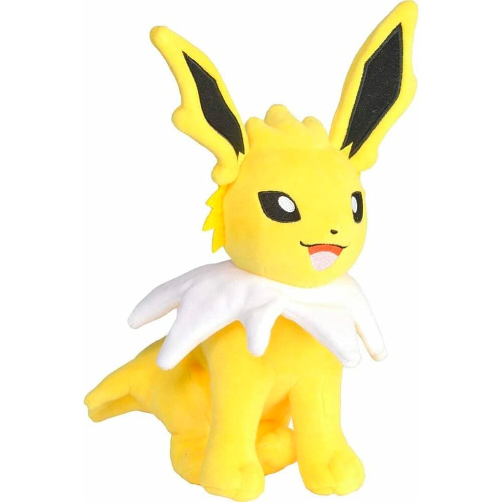 Peluche amarillo de Jolteon Pokémon con collar blanco de púas