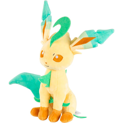 Peluche de Leafeon Pokémon de 23 cm en tonos crema y verde - 2