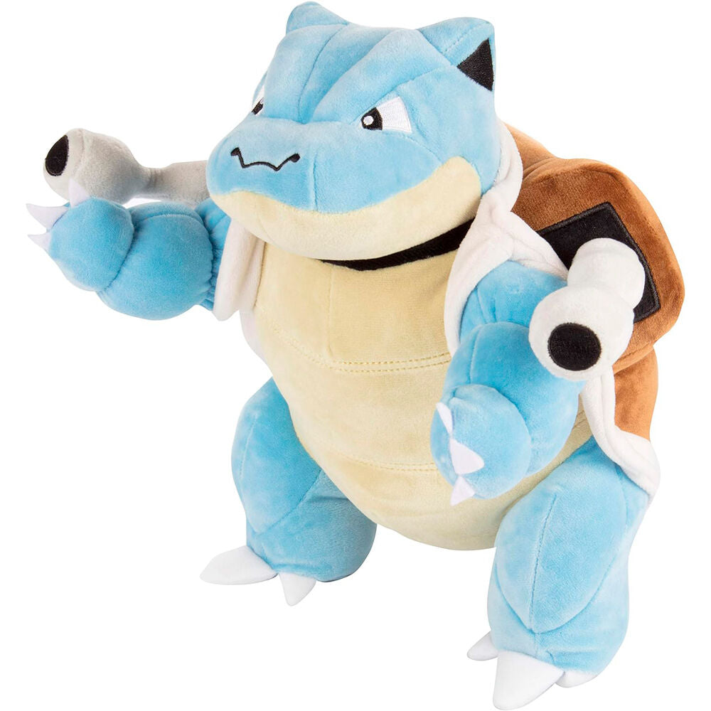 Peluche Blastoise de Pokémon JAZWARES azul con caparazón marrón