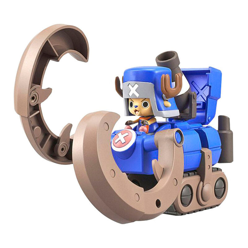 Figura Chopper Robo Super 3 Horn Dozer de One Piece en vehículo azul
