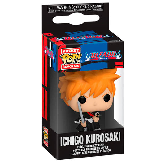 Llavero FUNKO Pocket POP de Ichigo Kurosaki de Bleach en caja