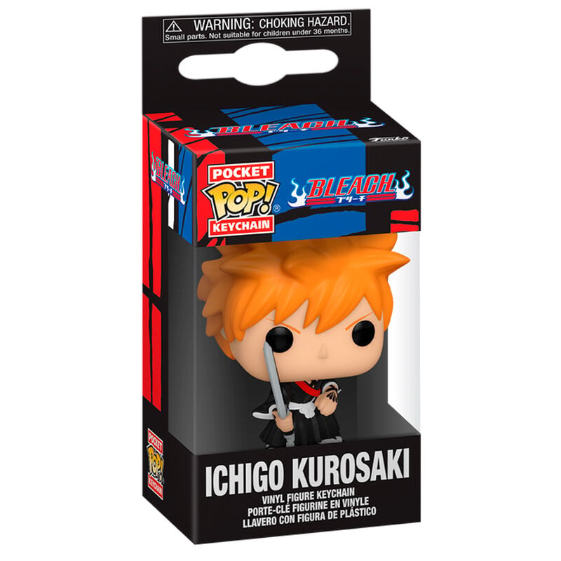 Llavero FUNKO Pocket POP de Ichigo Kurosaki de Bleach en caja
