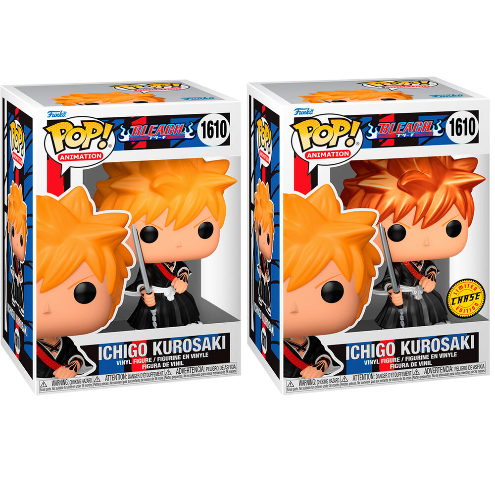 Figura Funko POP de Ichigo Kurosaki de Bleach con espada y caja