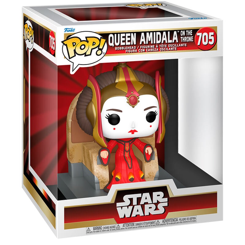 Figura FUNKO POP! Deluxe de Queen Amidala sentada en el trono