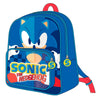 Mochila azul de Sonic the Hedgehog con bolsillo frontal