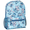 Mochila escolar azul de Stitch Disney con bolsillo frontal y bolsillos laterales