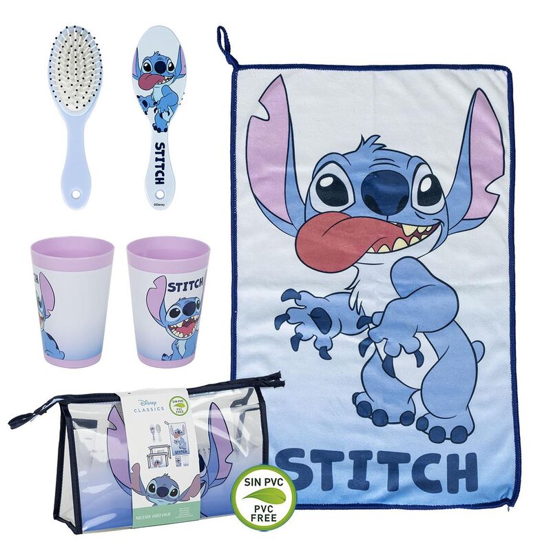Neceser escolar CERDÁ de Disney Stitch con paneles transparentes