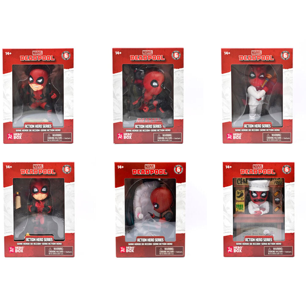 Figuras Hero Box de Deadpool Marvel en diseños surtidos