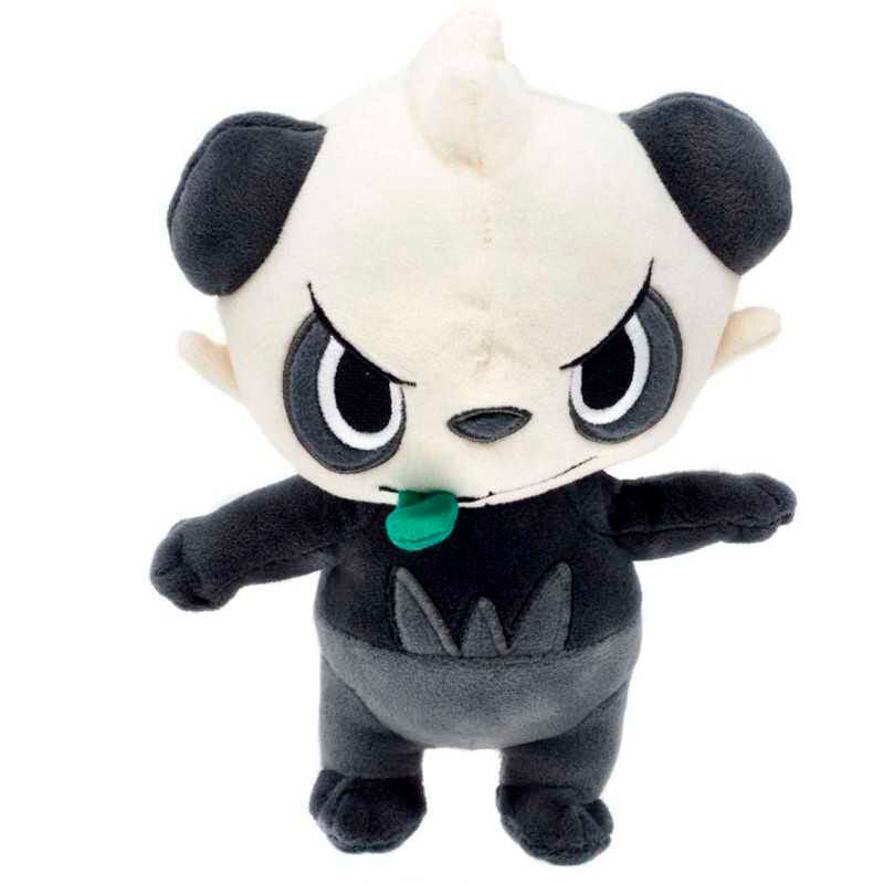 Peluche Pancham de Pokémon de 21 cm en blanco y negro