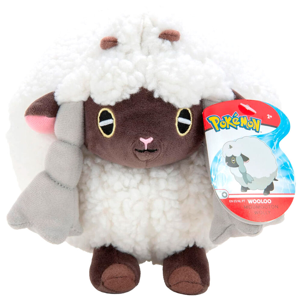 Peluche Wooloo de Pokémon de 20 cm en blanco, marrón y gris - 3