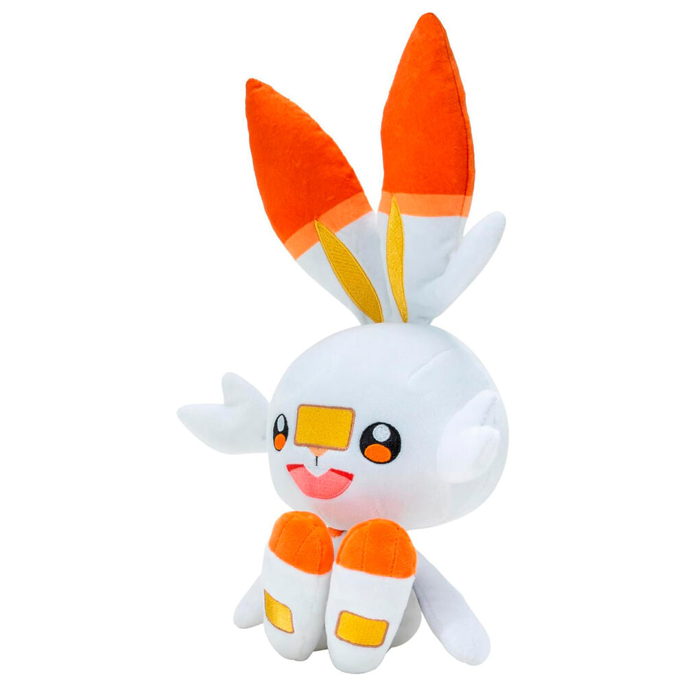 Peluche de Scorbunny Pokémon de 30 cm en blanco y naranja - 2