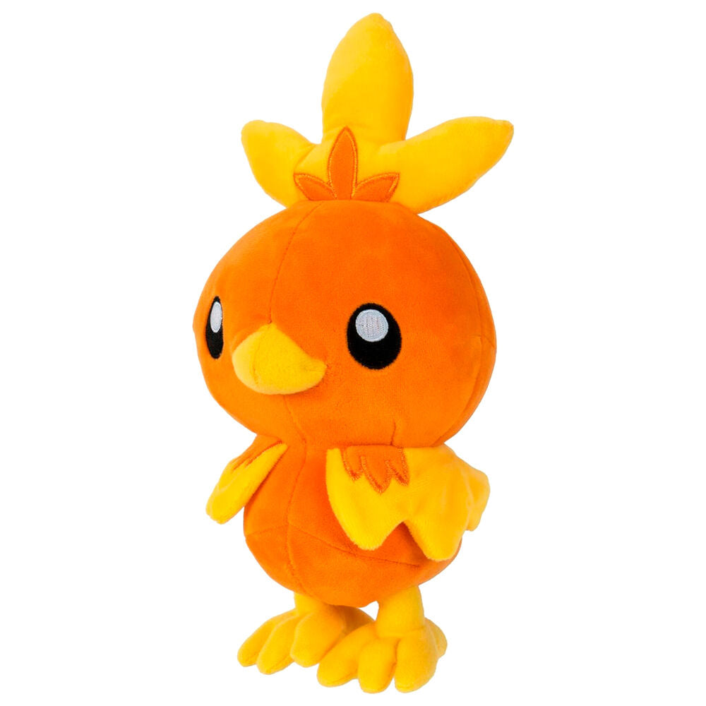 Peluche de Torchic Pokémon naranja con detalles amarillos - 2