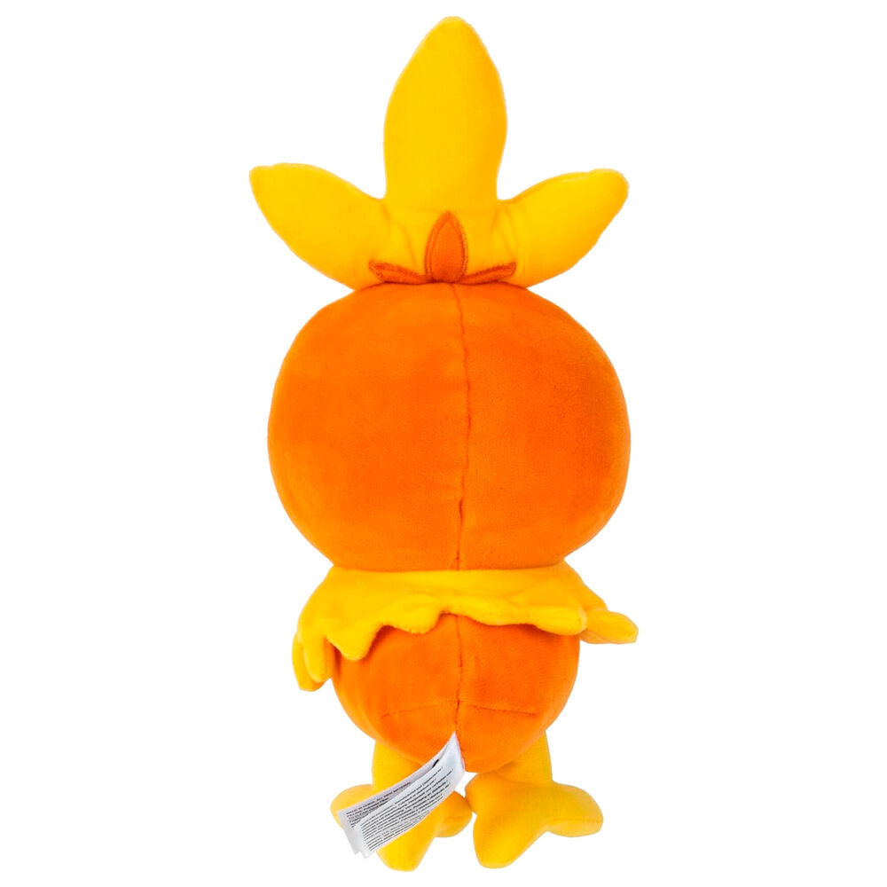 Peluche de Torchic Pokémon naranja con detalles amarillos - 3