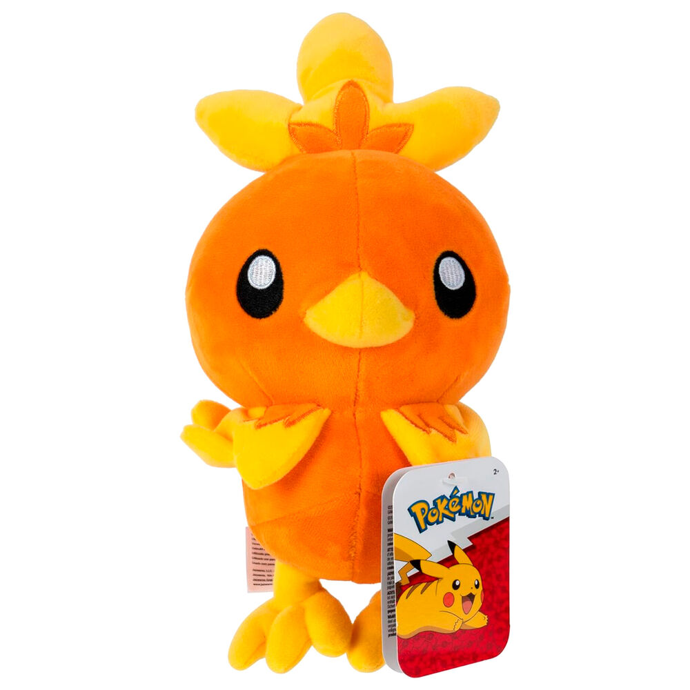 Peluche de Torchic Pokémon naranja con detalles amarillos - 4