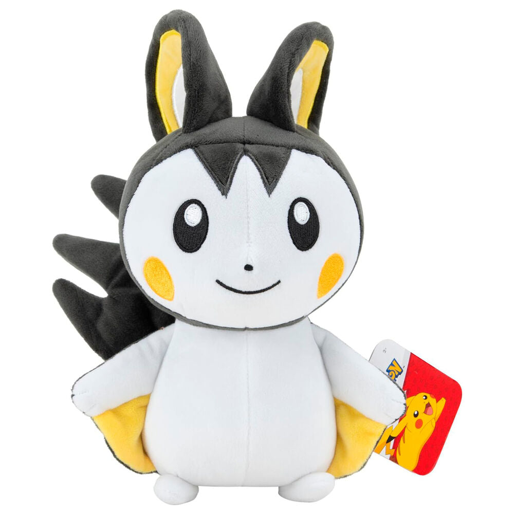 Peluche de Emolga Pokémon en blanco, negro y amarillo - 5