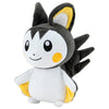 Peluche de Emolga Pokémon en blanco, negro y amarillo