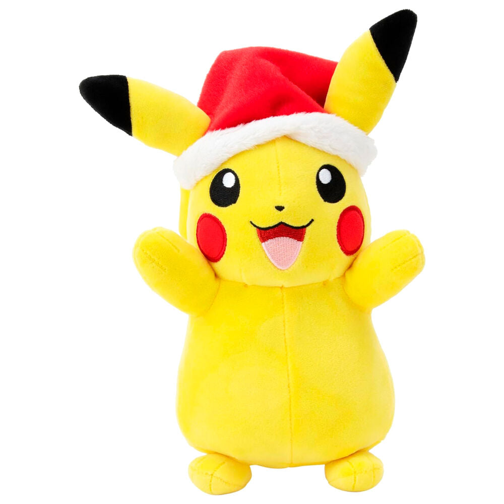 Peluche de Pikachu Pokémon con gorro de Navidad rojo - 2