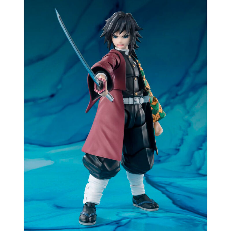 Figura S.H.Figuarts de Giyu Tomioka con haori geométrico y espada - 3