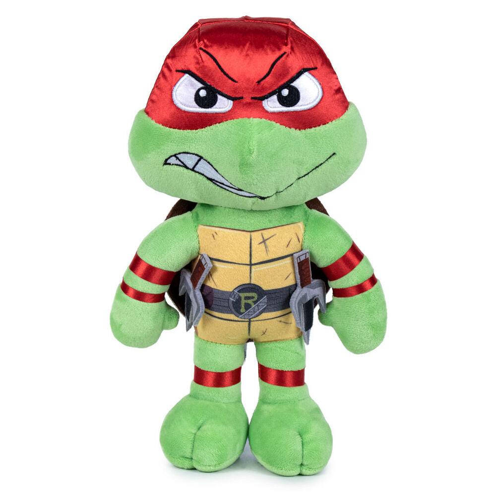 Peluche de Rafael de Tortugas Ninja Mutant Mayhem con máscara roja