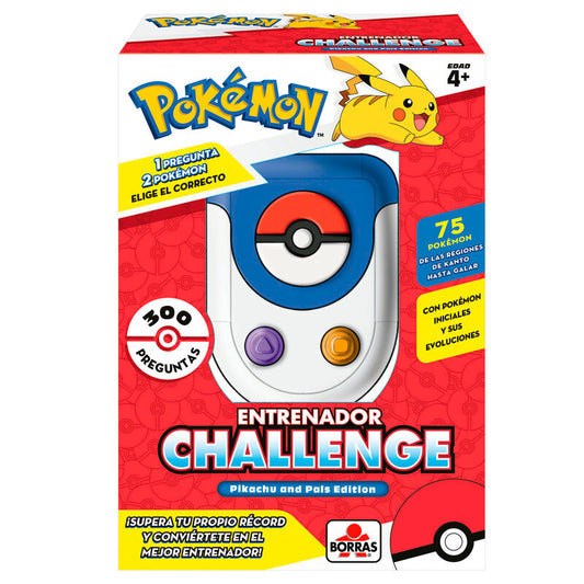 Juego Pokémon Entrenador Challenge con detector electrónico y caja de Pikachu