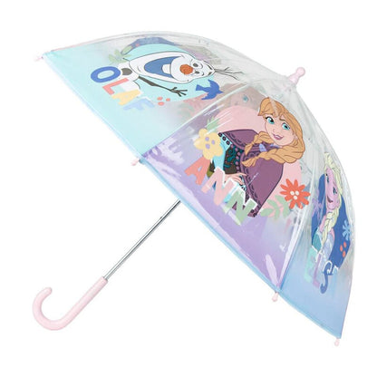 Paraguas burbuja transparente Frozen Disney con mango rosa